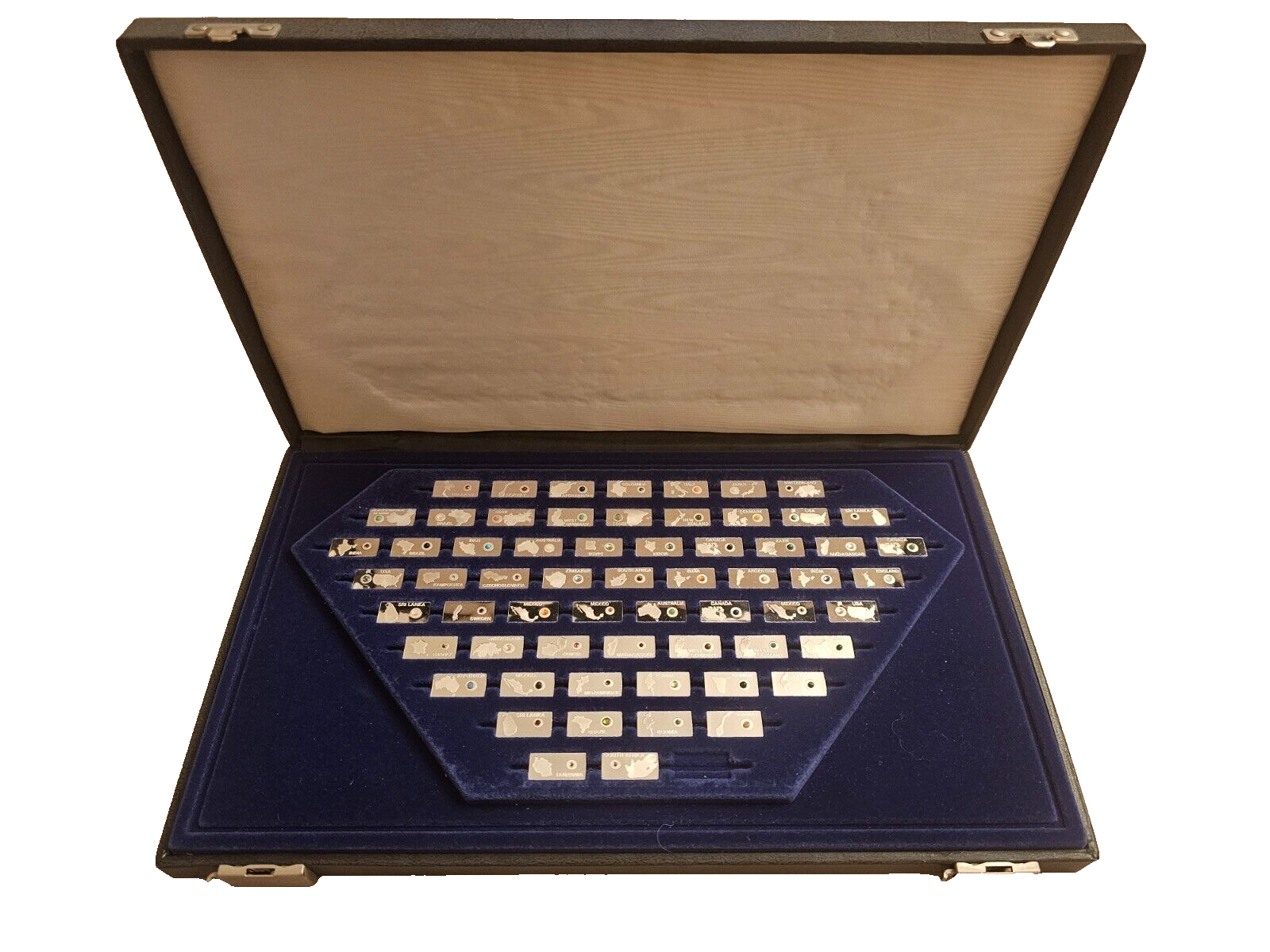 Franklin Mint Gemstones of The World Sterling Silver Ingot Set 63