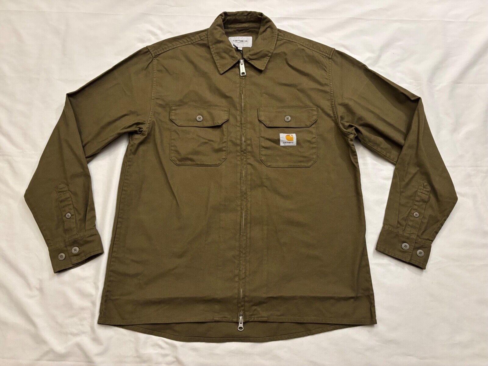 Carhartt WIP men's Milford Zip-Up Shirt Jacket, Highland Carhartt WIP men's Milford Zip-Up Shirt Jacket, Highland
