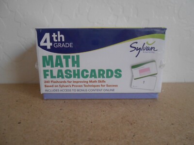 Sylvan 4th Grade Math Flashcards Box Set