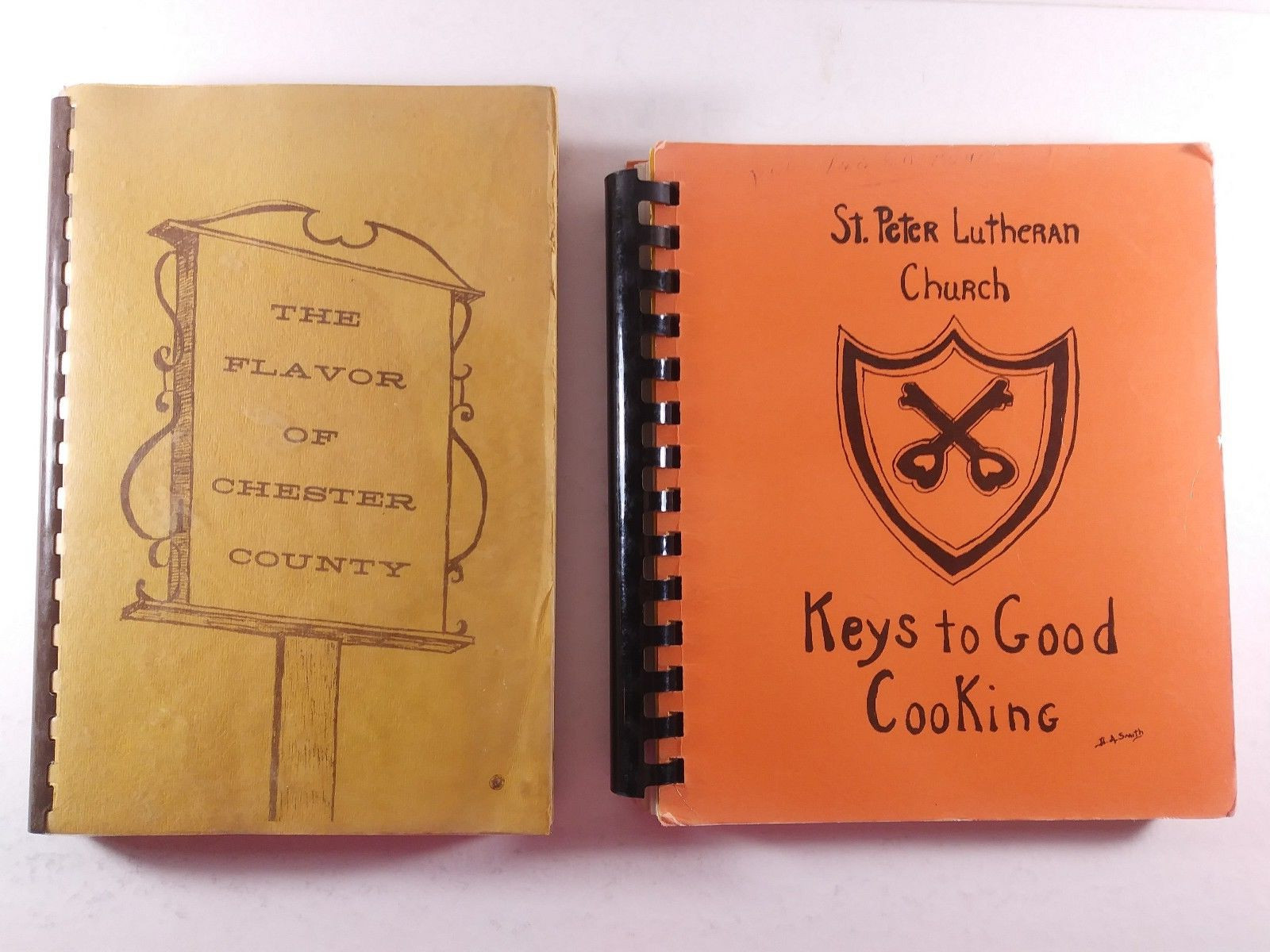 Lot of 8 Vintage Cookbooks Church, School, Organization, 8 Different States.