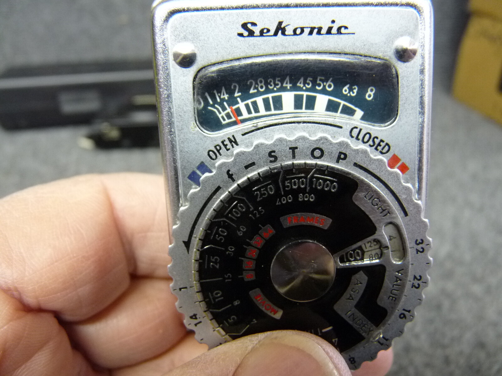 Vintage SEKONIC Light Meter L-VI  Leather Case and Vivitar 43