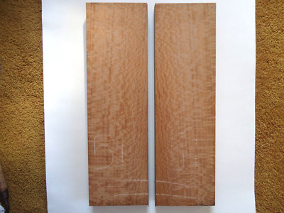 VINTAGE KEN SMITH BODY WING BILLETS - BOOK-MATCHED LACEWOOD-1986-87 SOLID WOOD!!