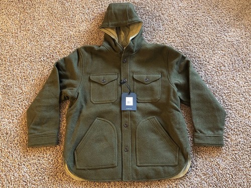 Pre-owned Filson Snohomish Reversible Hooded Jacket M $425 Olive Green & Khaki Tan