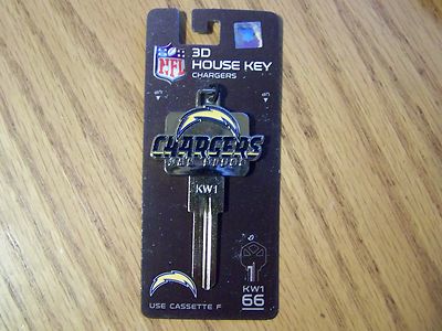 NFL San Diego Chargers 3D Kwikset key blank 