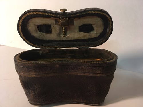 Antique Lemaire Fabt Mother Of Pearl Opera Glasses with Original Leather Case