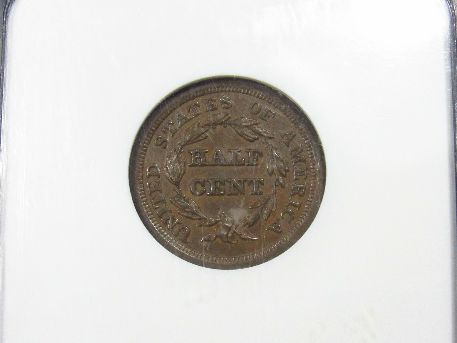 1855 Half Cent C-1 NGC MS62BN (002) ti