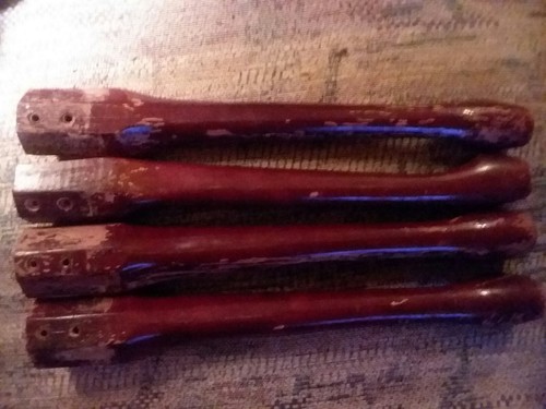 4 Architectural Furniture Salvage cherry  Wood Legs 16 inches long 2 inches wide
