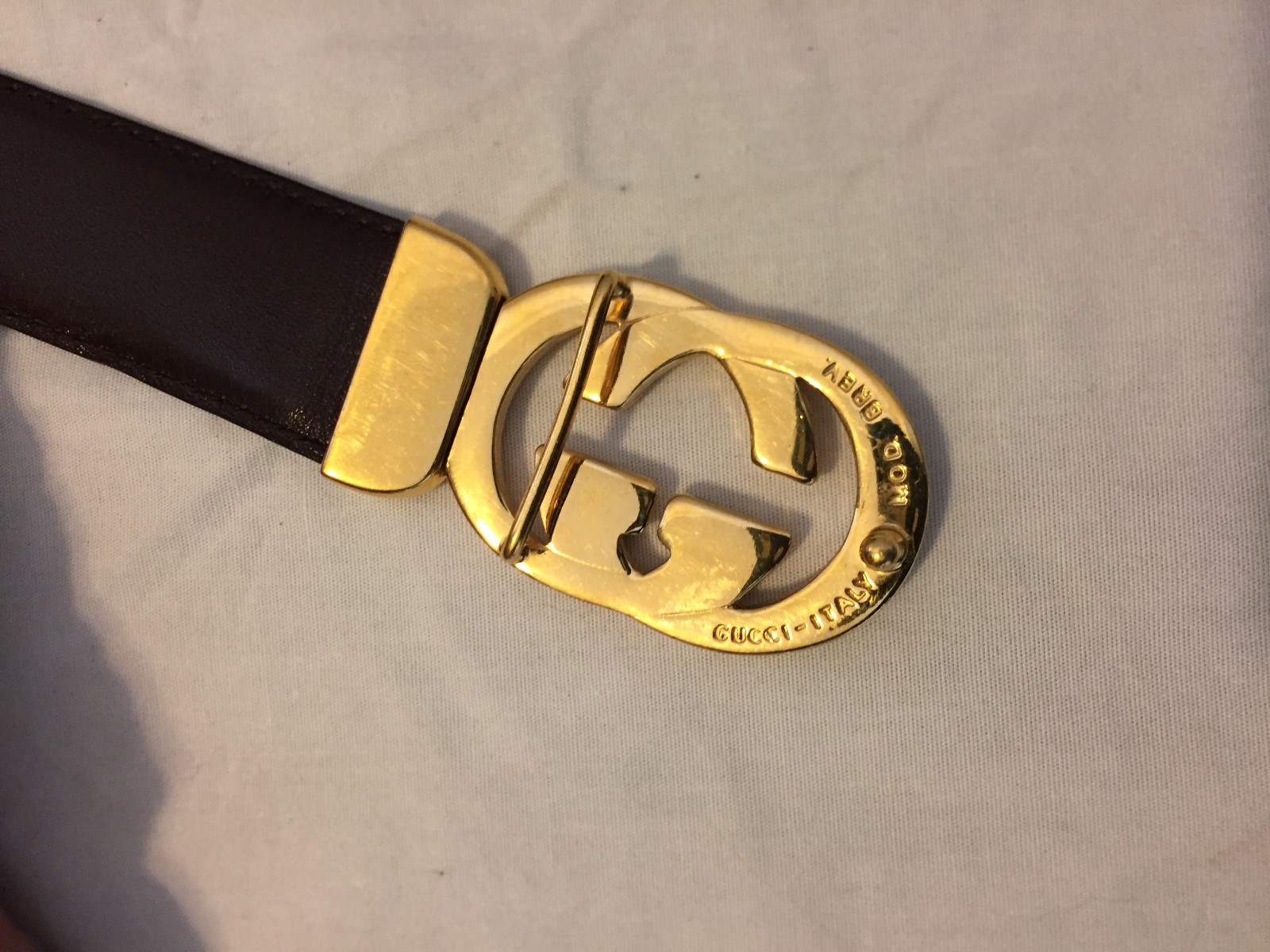 Vintage Gucci Men's Leather Belt 40-100 Nice