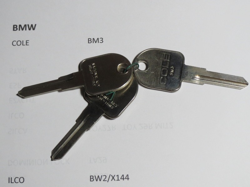 Bmw Uncut Key Blank X 1 - Cole Bm3 -   Vintage  Bmw