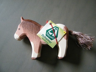 NEU Shetland Pony stehend Pferd Tier Holzfigur Ostheimer 11303