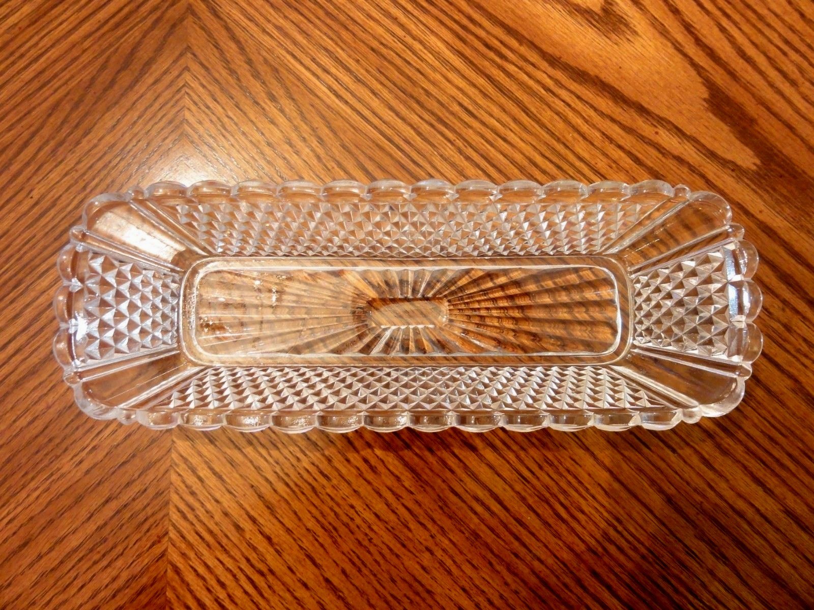 Antique French BACCARAT Late 19th Century Hand Cut Crystal Jewelry Dish Signed