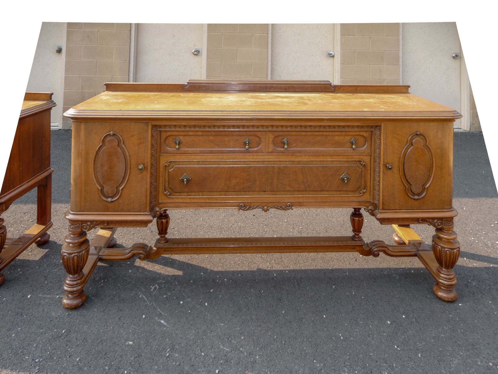 Antique Vintage Dining Room Extra Long Buffet Cabinet/Table