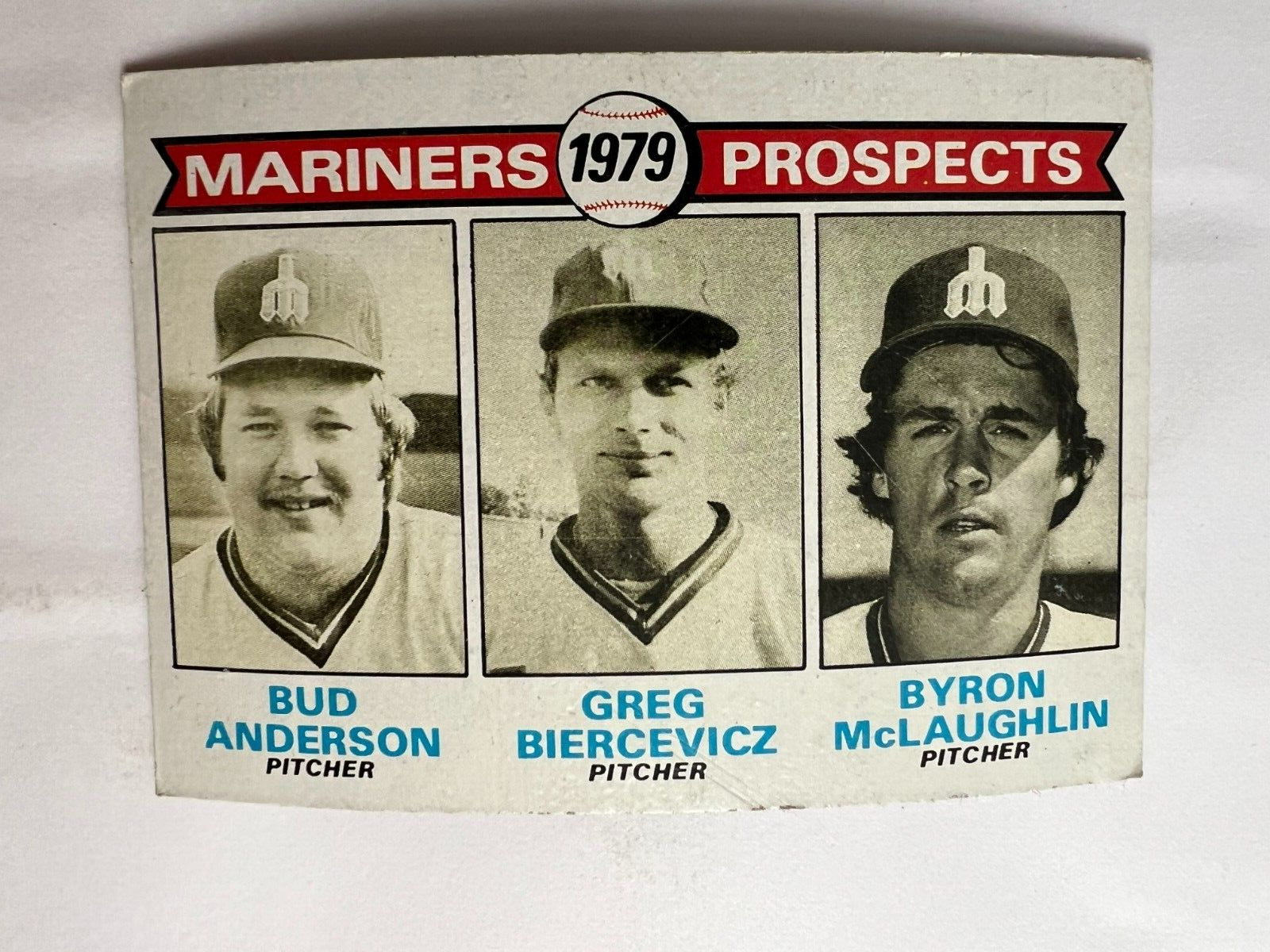 1979 Topps #712 Bud Anderson Greg Biercevicz Byron McLaughlin Mariners Rookie RC