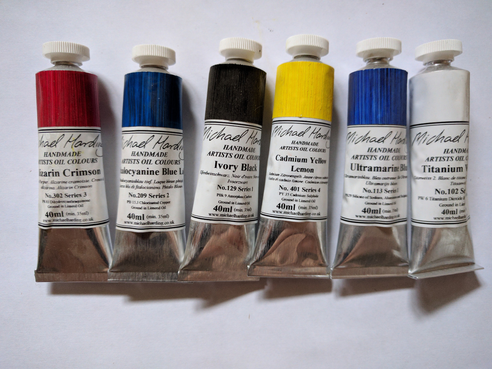 Michael Harding 6-color oil paint set