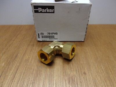 Parker Brass 90 Degree Union Elbow Compression 18 MM OD Tube Size