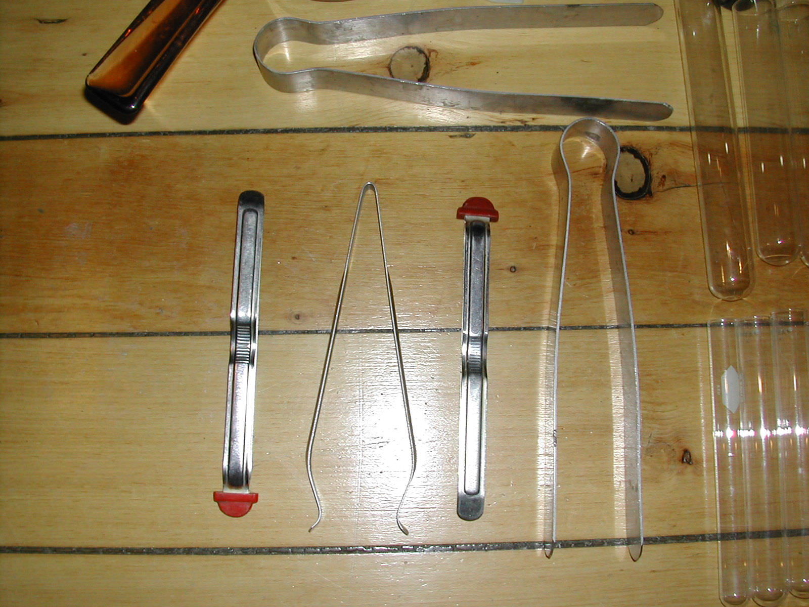 VINTAGE PHOTOGRAHIC DEVELOPING EQUIPMENT, GLASS TUBES, PRINT TONGS, MUCH MORE