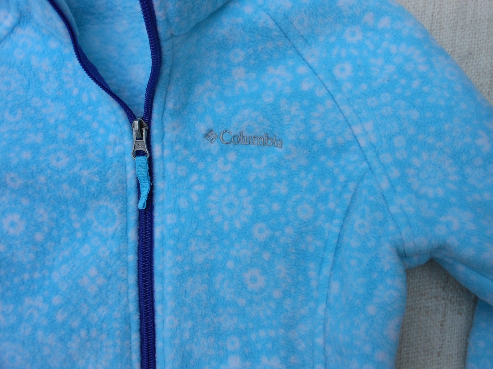COLUMBIA CHILDS FLEECE ZIP FRONT JACKET COAT SIZE MED 10/12