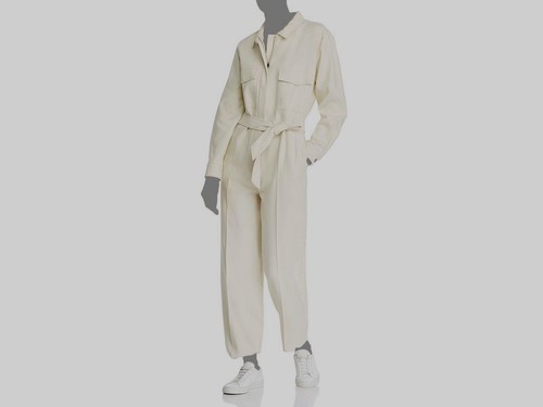 オールインワン・サロペット MAX MARA Women Jumpsuits 2516241023600 001 White Max Mara Ladies White Black Origano Printed Silk Jumpsuit
