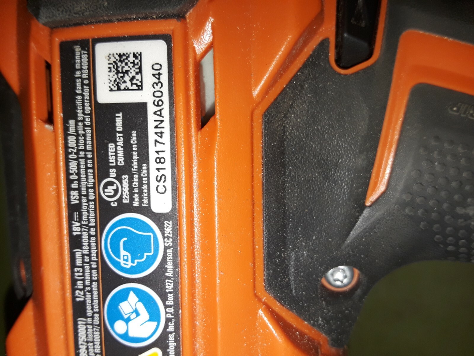 For PARTS RIDGID R86009 18-Volt Gen5X Li-Ion 1/2 in. Brushless Compact Drill.