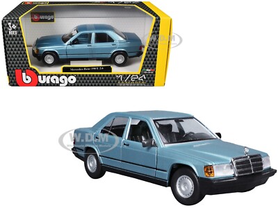 MERCEDES-BENZ 190 E 2.6 BLUE 1/24 DIECAST MODEL CAR BY BBURAGO 21103