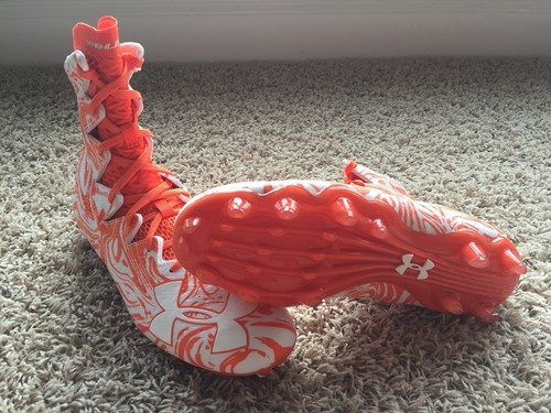 Under Armour UA Highlight Lux MC Football Cleats Sz 11 Orange 1297953-811