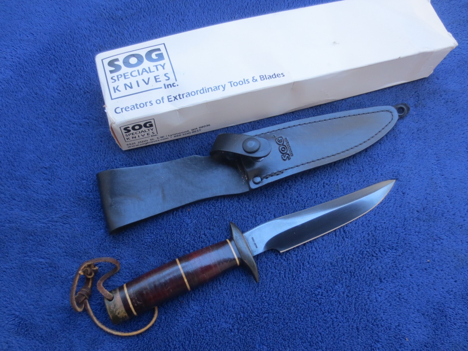 VERY RARE ORIGINAL SOG SEKI JAPAN RECON BOWIE KNIFE AND VERY RARE ORIGINAL SOG SEKI JAPAN RECON BOWIE KNIFE AND