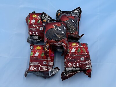 LOT OF 5 Exploding Kittens Backpack Hanger Blind Bag Mini Card NEW 