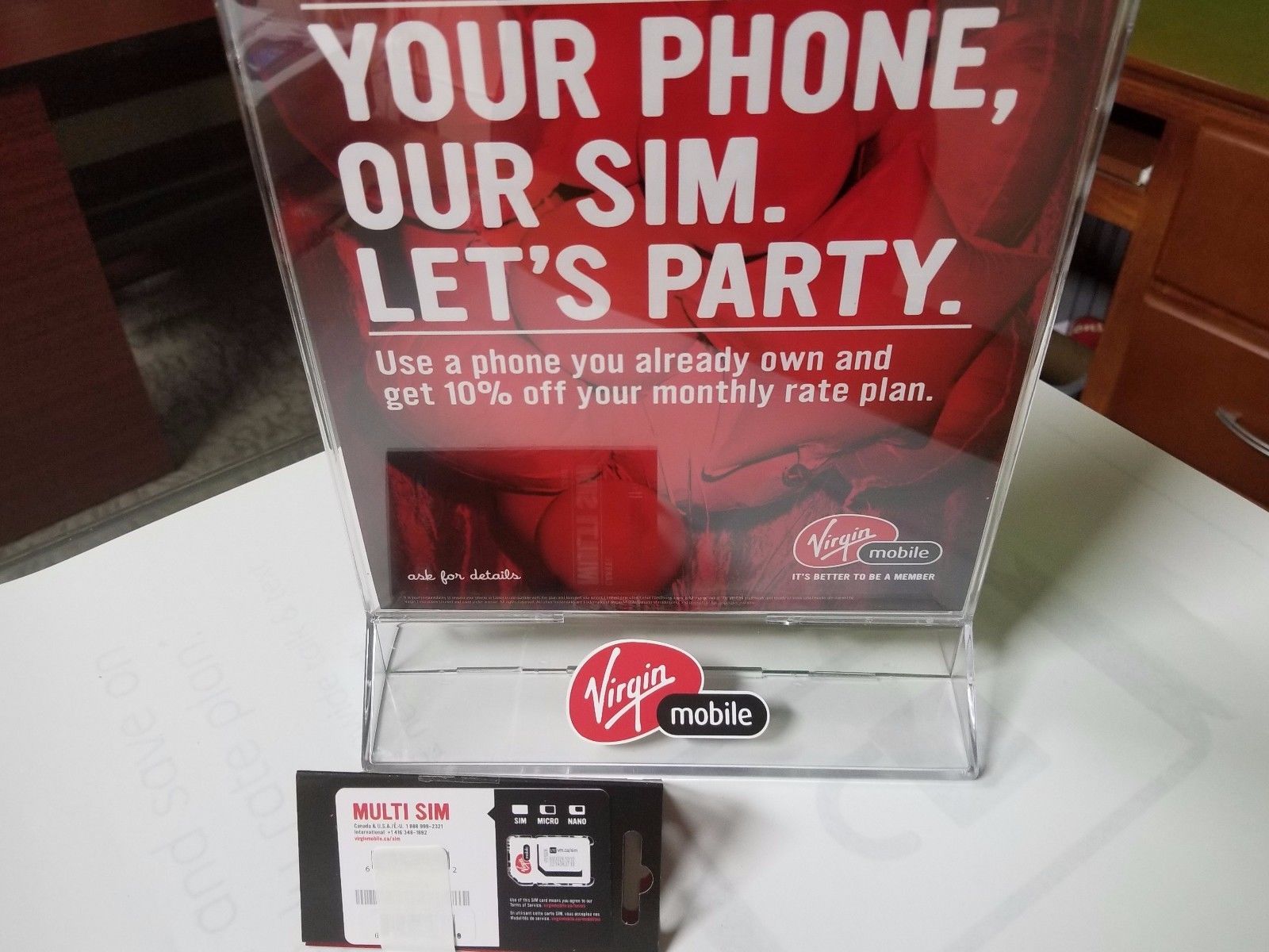 Virgin Mobile Canada Multi SIM (Nano + Micro + Regular) LTE Travel Pre/Postpaid