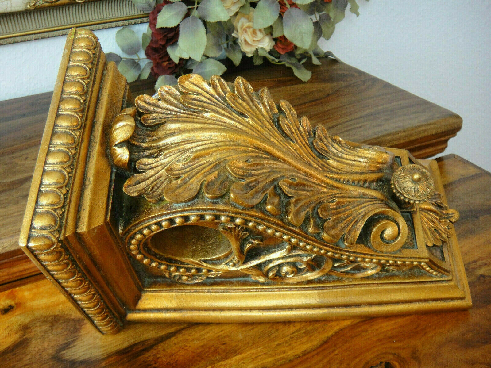 Wandkonsole Barock Gold Konsole Antik Luxus Wandregal Jugendstil Ablage Edel NEU