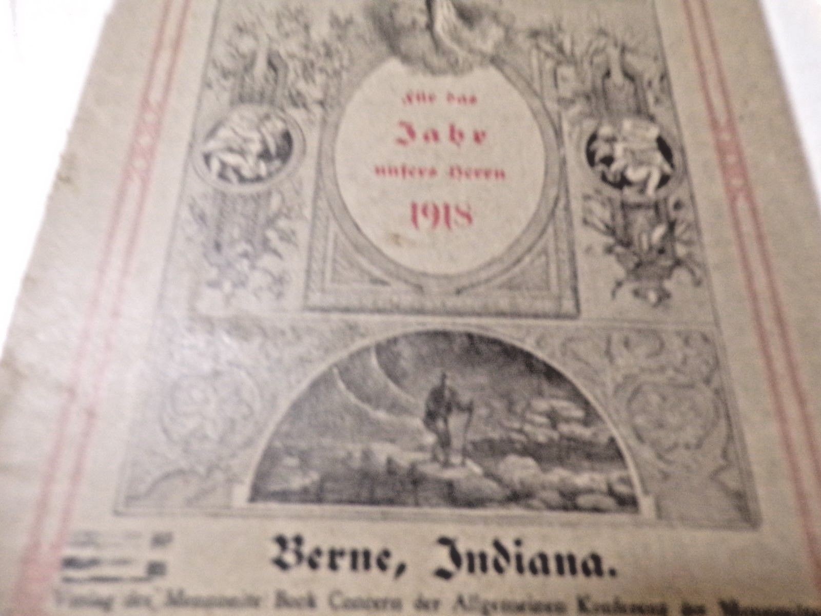 1918 Bern Indiana German Mennonite Book