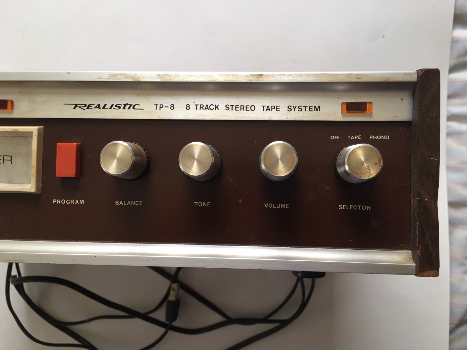 Vintage Realistic TR-8 Stereo 8-Track Tape Cartridge Player ~ Phono Compatible