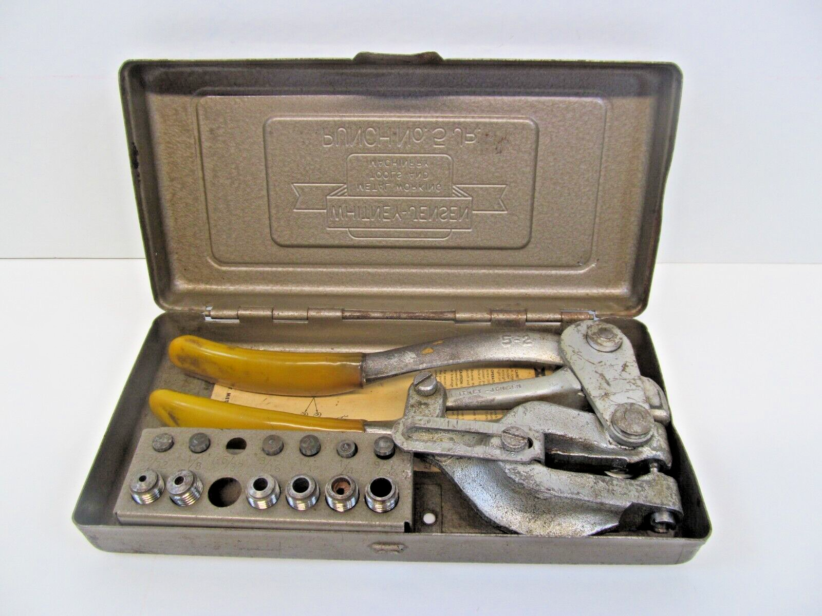 Vintage WHITNEY JENSEN Metal Products NO. 5 JR Hand Punch