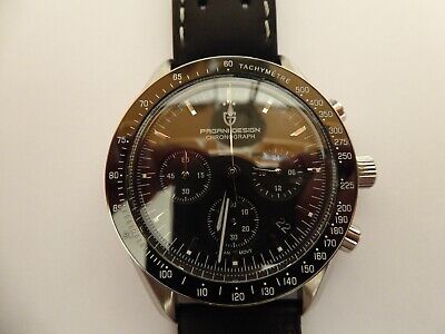 Omega Speedmaster homage, Mens Chronograph Watch - Black