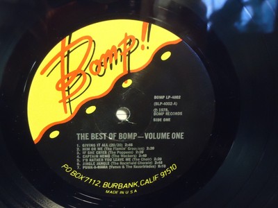 The Best Of Bomp Volume One - Vinyl LP - 1978 - Bomp! Records