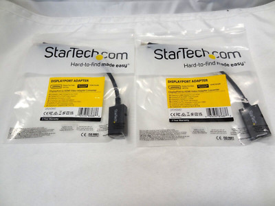 (2) StarTech.com - DisplayPort to HDMI Video Adapter Converter - Black DP2HDMI2