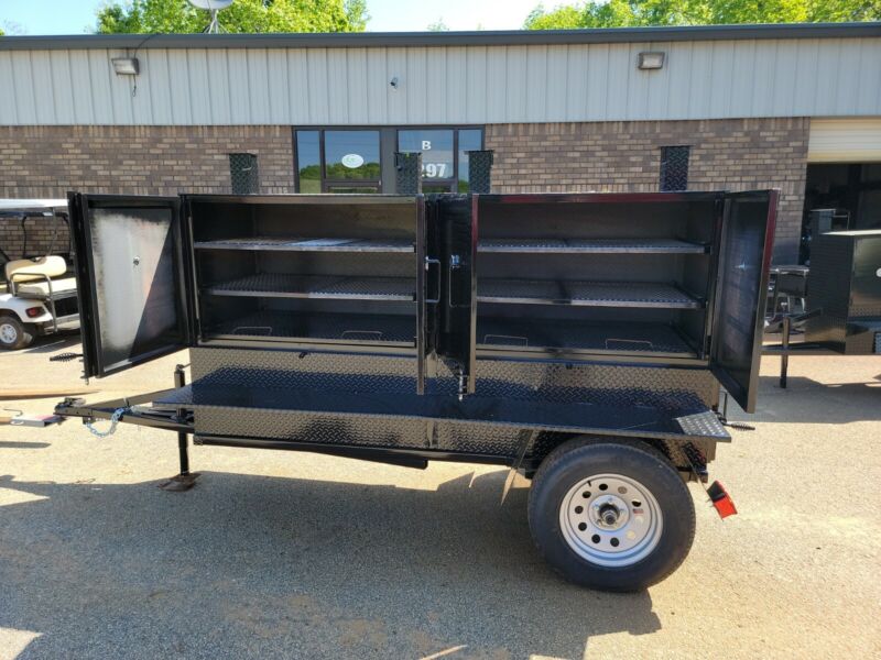 DOUBLE Grill Master Mobile Pro BBQ Smoker Trailer Food Truck Vending Concession