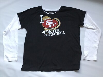 NEW Reebok Women's San Francisco 49ers * 100% Cotton Long Sleeves Shirt  XLarge