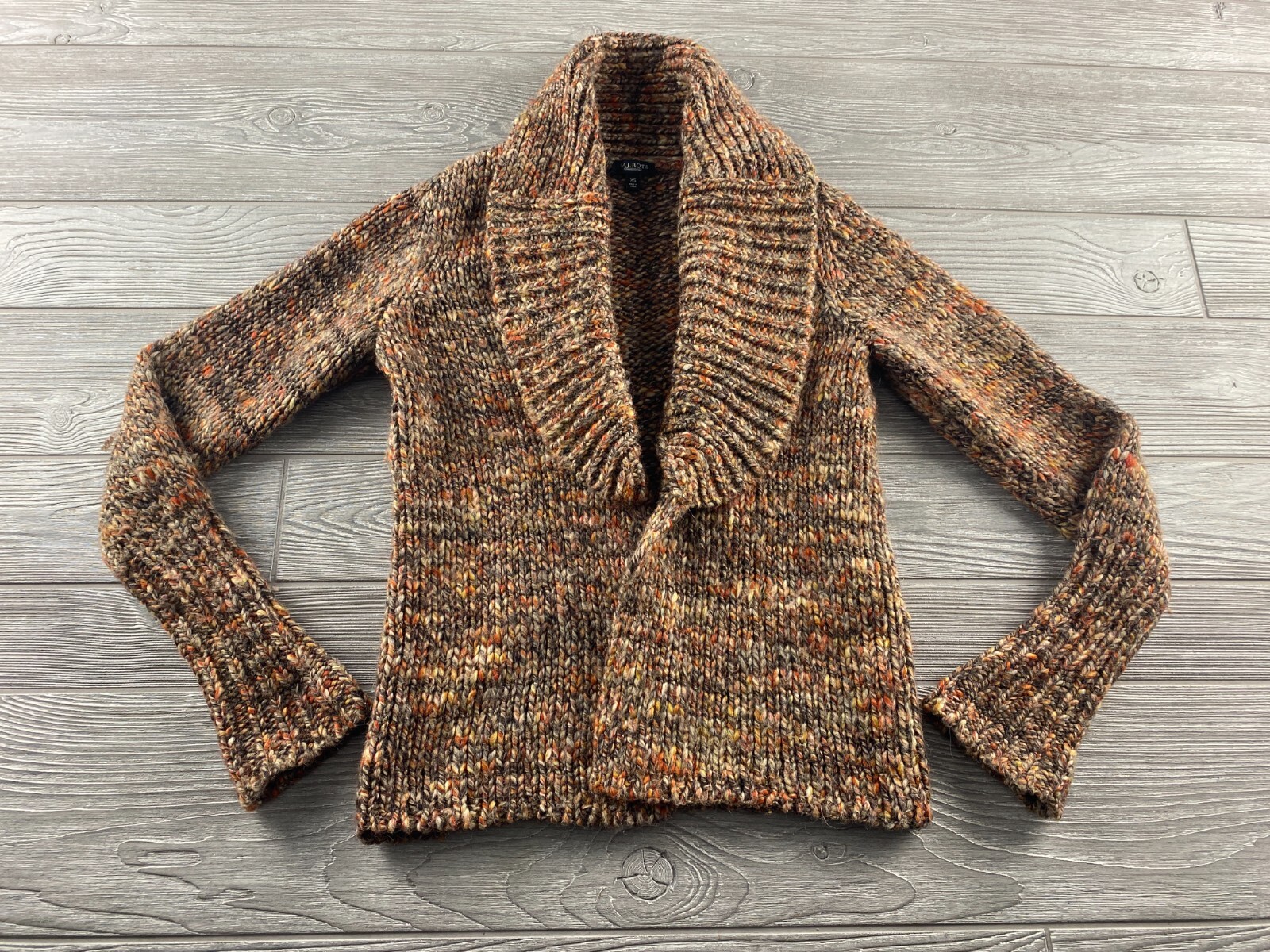 トップス vintage brown faded cardigan Free People Sepia Plaid Jacquard Oversized Cardigan in