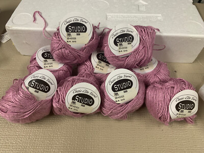 9 Balls Classic Elite Yarns Studio - Rayon/Linen Color Hibiscus