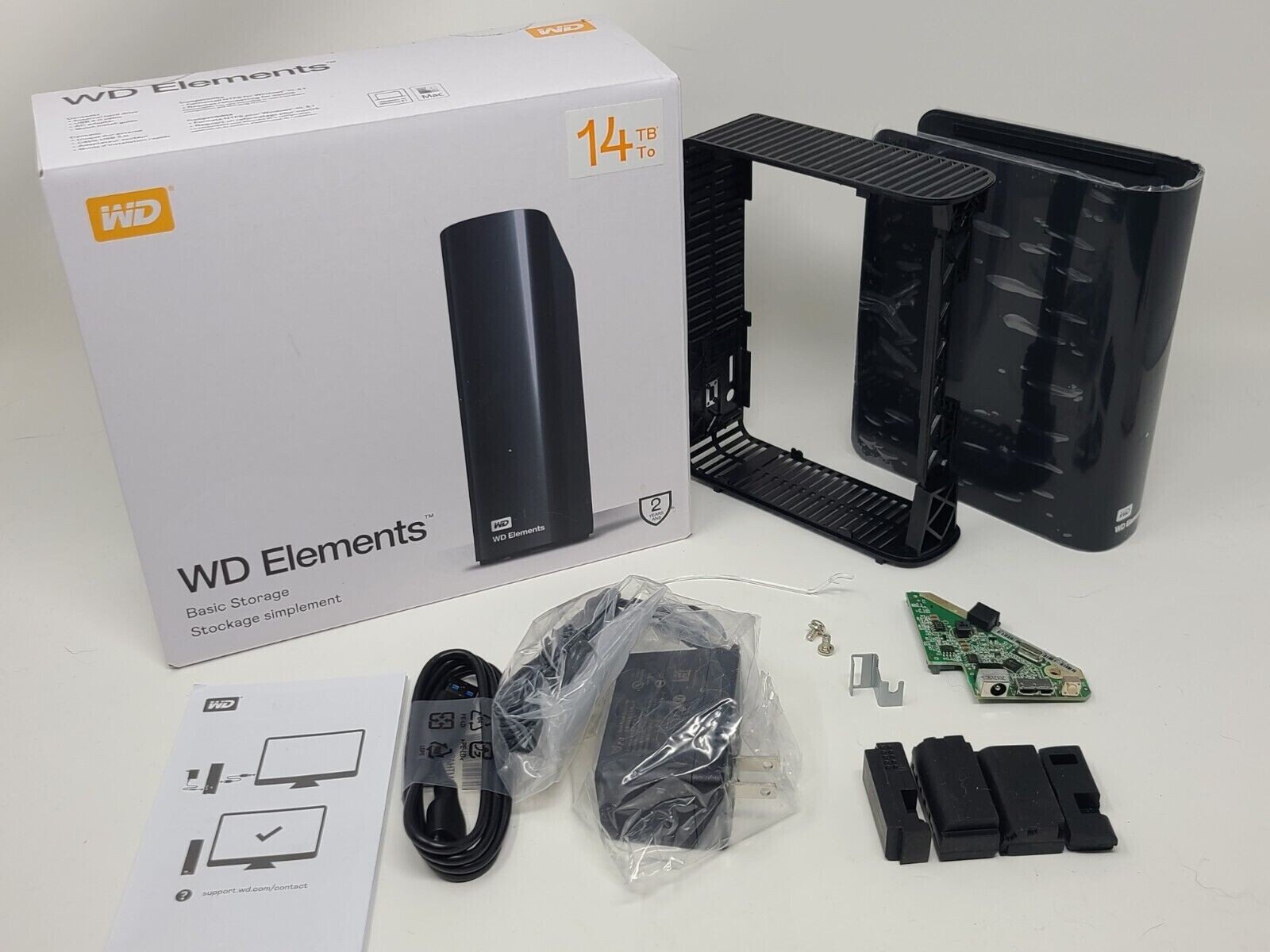 LOT of 8 WD Elements External Hard Drive Enclosure 14tb USB