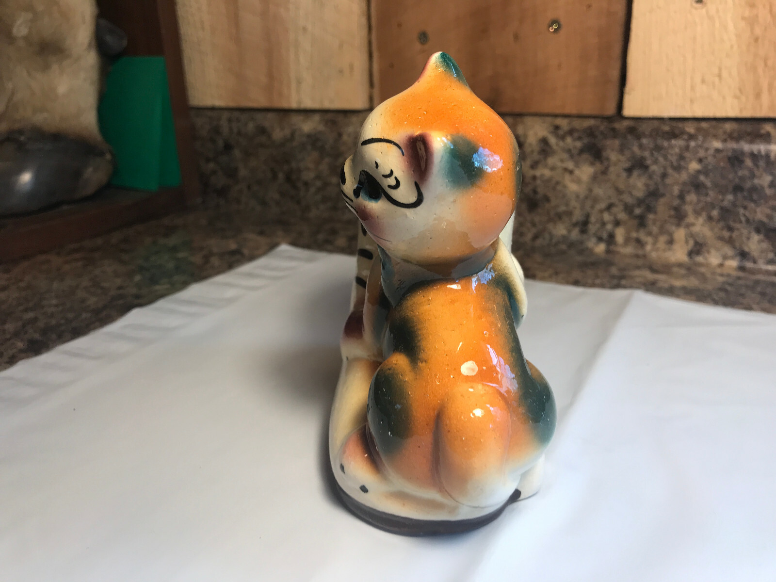 Vintage Ceramic Cat Boot Shoe Planter