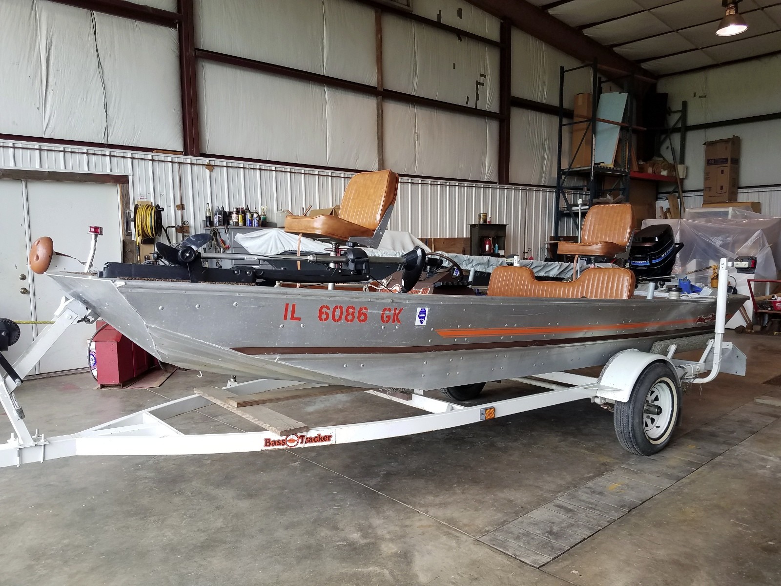 1983 Bass Tracker Fishing Boat with Trailer and Tarp - Well cared for condition!