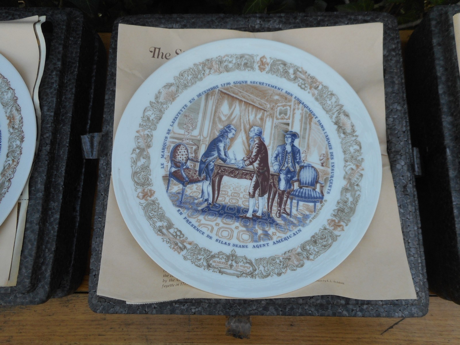 Complete Set 7 Lafayette Legacy Collection Plates D'Arceau Limoges w/ COA