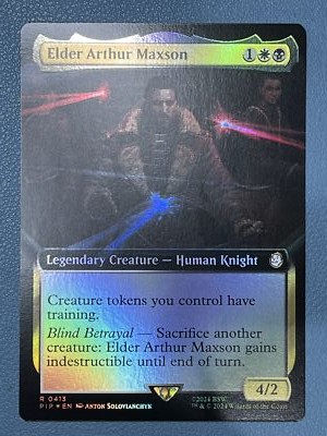 Elder Arthur Maxson (Extended Art) Foil Fallout MTG PIP