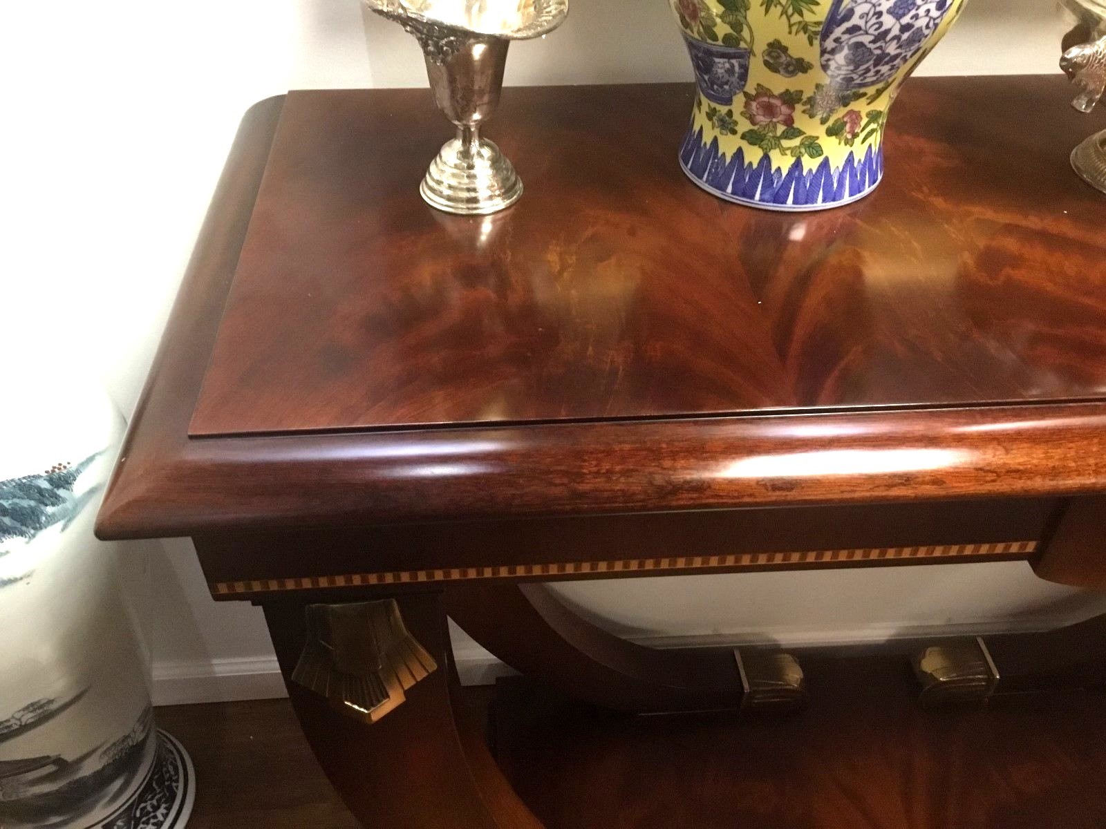 Hand made Deco Style Console With Bronze Mounts