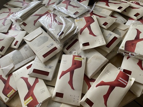 LOT 2 OPAQUE TIGHTS SEXY WOMEN SALSA RED COLOR -SIZE M/L-BRAND ~A NEW DAY