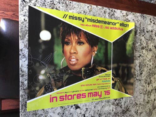 Missy Misdemeanor Elliott ORIG Miss E So Addictive Promo Poster 24X18 RARE PROMO