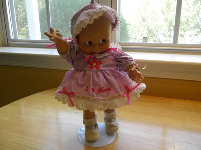 effanbee i love kewpie doll , 1987 purple, 12" cute!