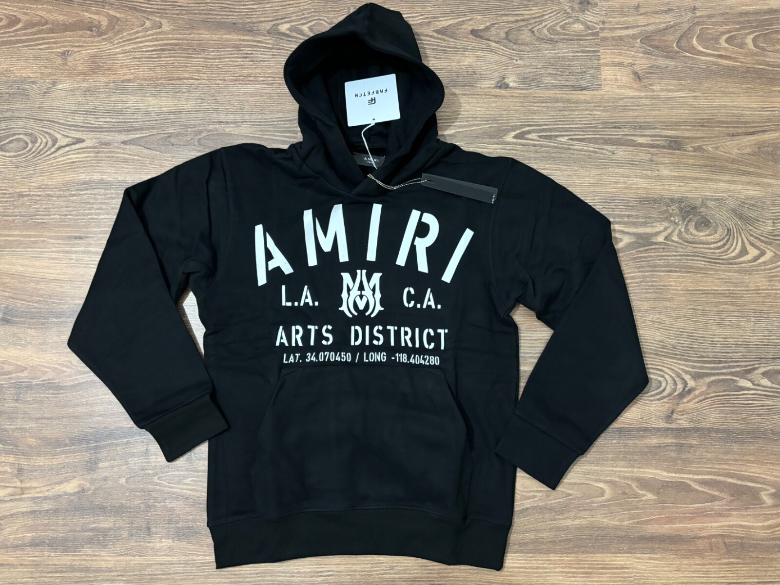 2024 AMIRI MA スウェットパーカー アミリ ARTS DISTRICT HOODIE AMIRI Men's Distressed Arts District Hoodie in Black Amiri