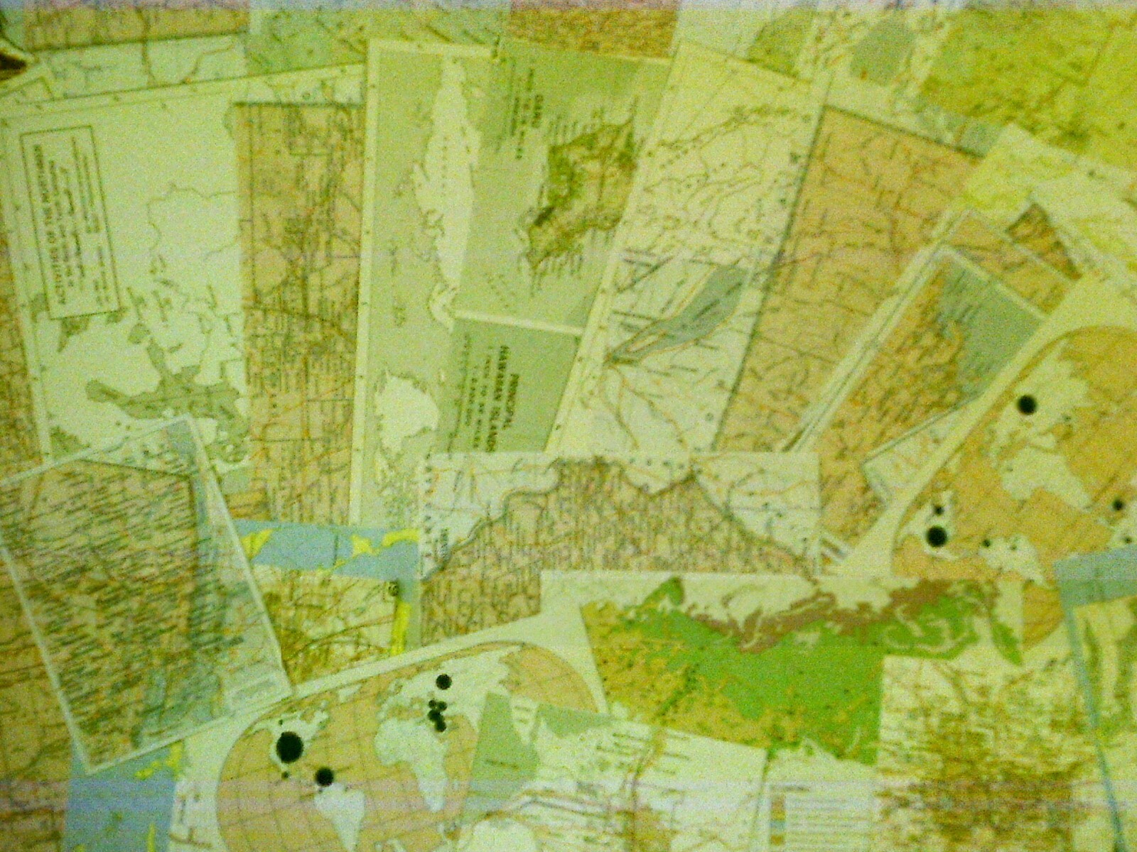 (3S) vintage EPHEMERA paper CRAFTING LOT maps-scrapbooking  ART collage